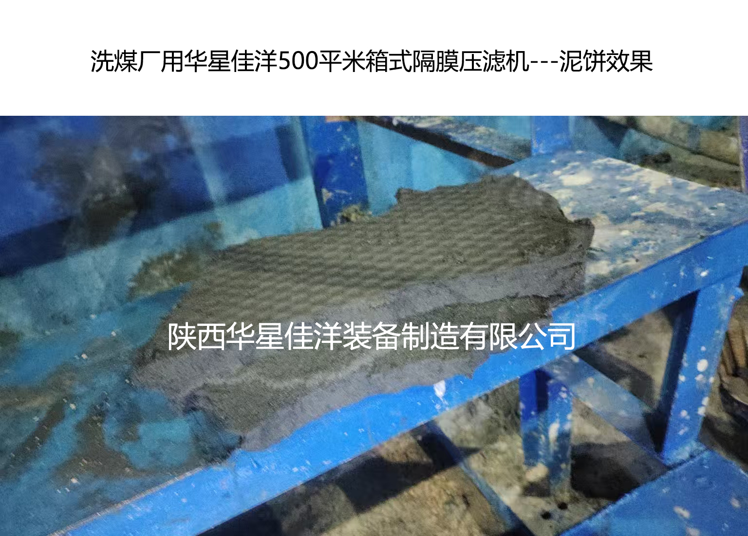 洗煤廠用我廠500平米箱式隔膜壓濾機(jī)-泥餅效果